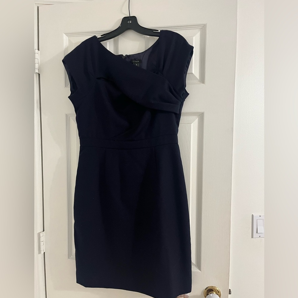 Jcrew navy wool dress, size 8, great work dress
